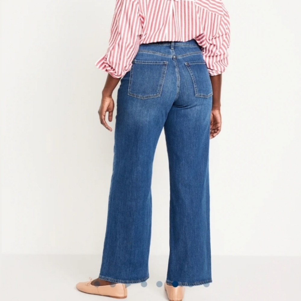 NWT- Old Navy Wow Wide Leg High-Rise Jean Size 12 - Picture 4 of 4